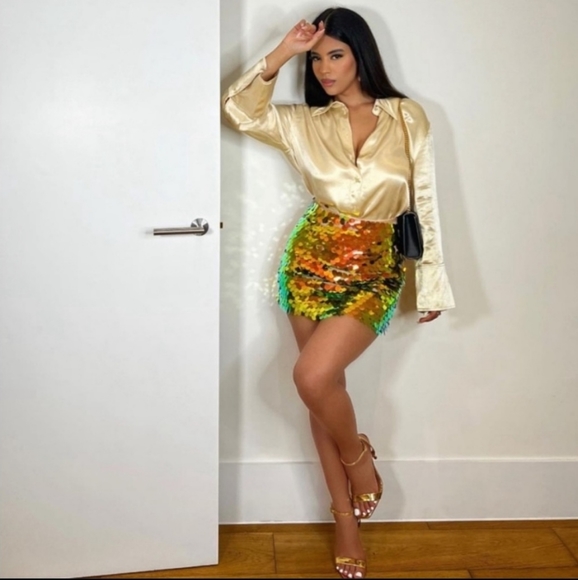 Zara 2pcs sequin skirt + Top set - Picture 4 of 16